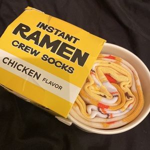 Instant ramen chicken flavor | crew socks | size 5-10